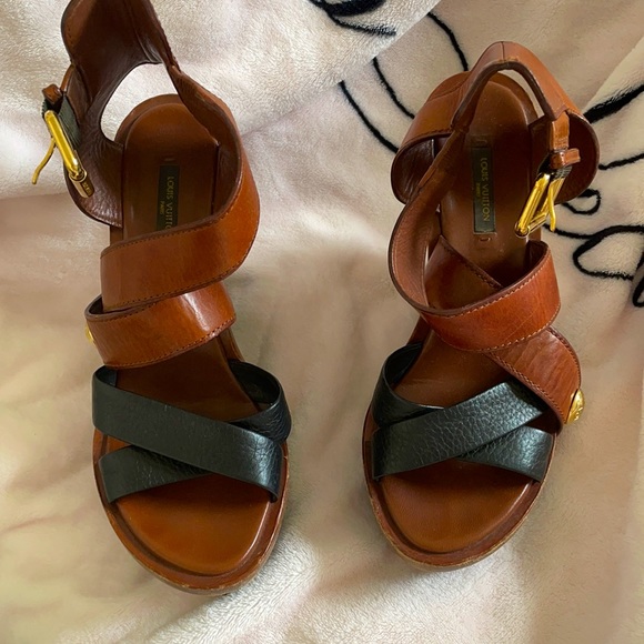 Louis Vuitton Wedge Sandals size 37 - Picture 2 of 12